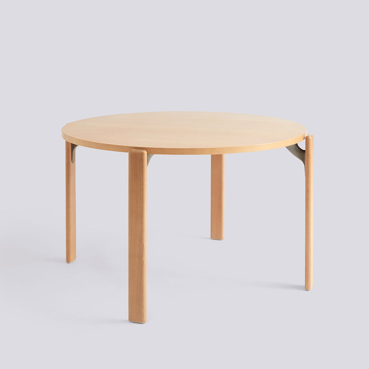 Table ronde Rey Ø 128 cm - Hay-Doré, plateau placage de hêtre laqué doré-The Woods Gallery