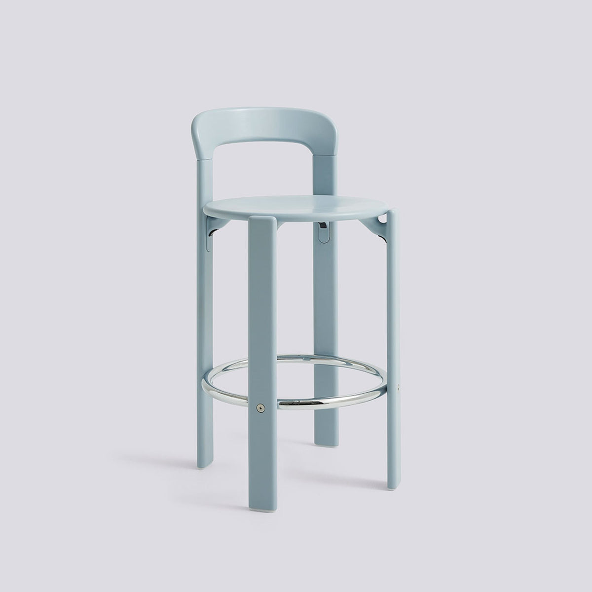 Tabouret de bar Rey par Bruno Rey - Hay-Bleu ardoise, Hauteur d&
