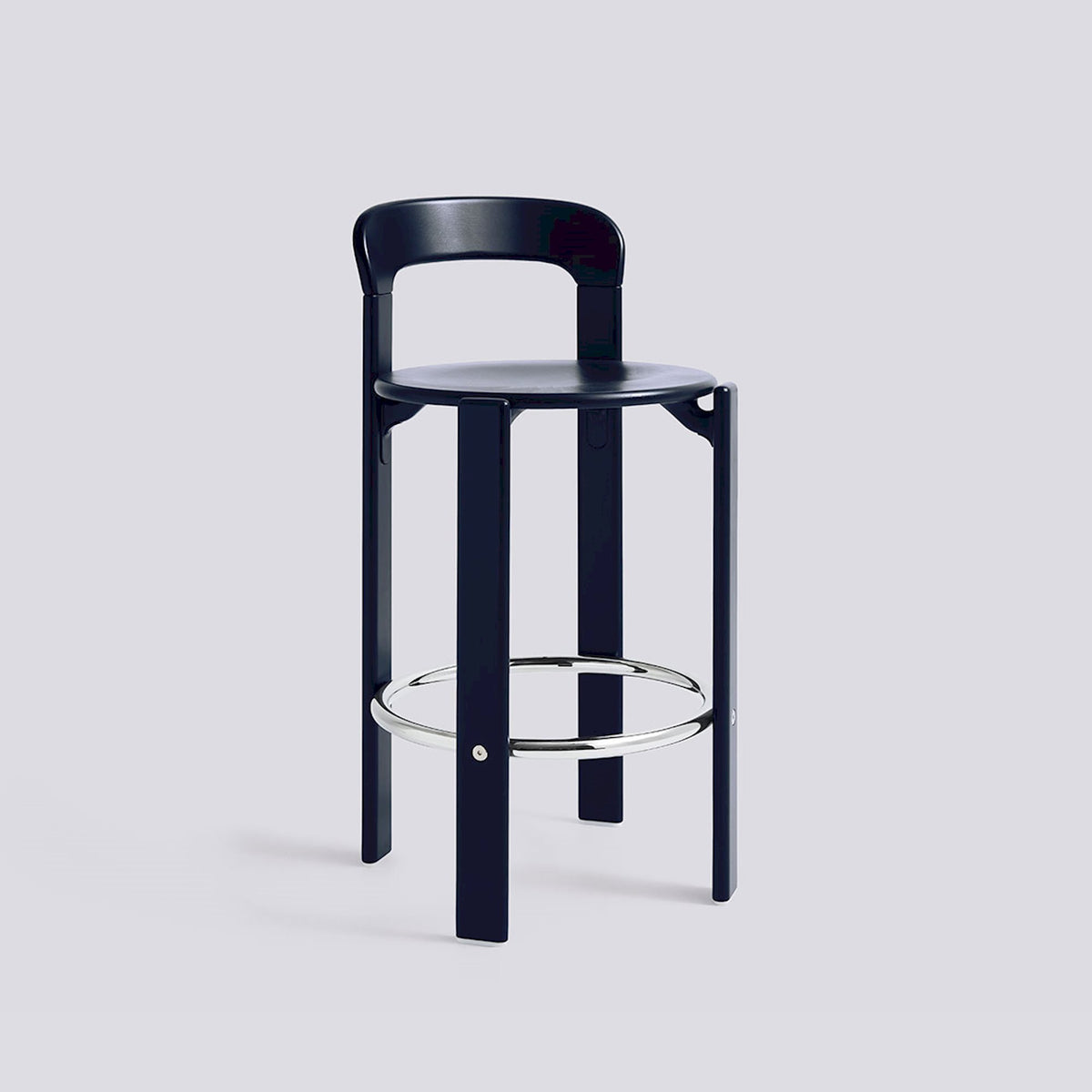 Tabouret de bar Rey par Bruno Rey - Hay-Bleu profond, Hauteur d&
