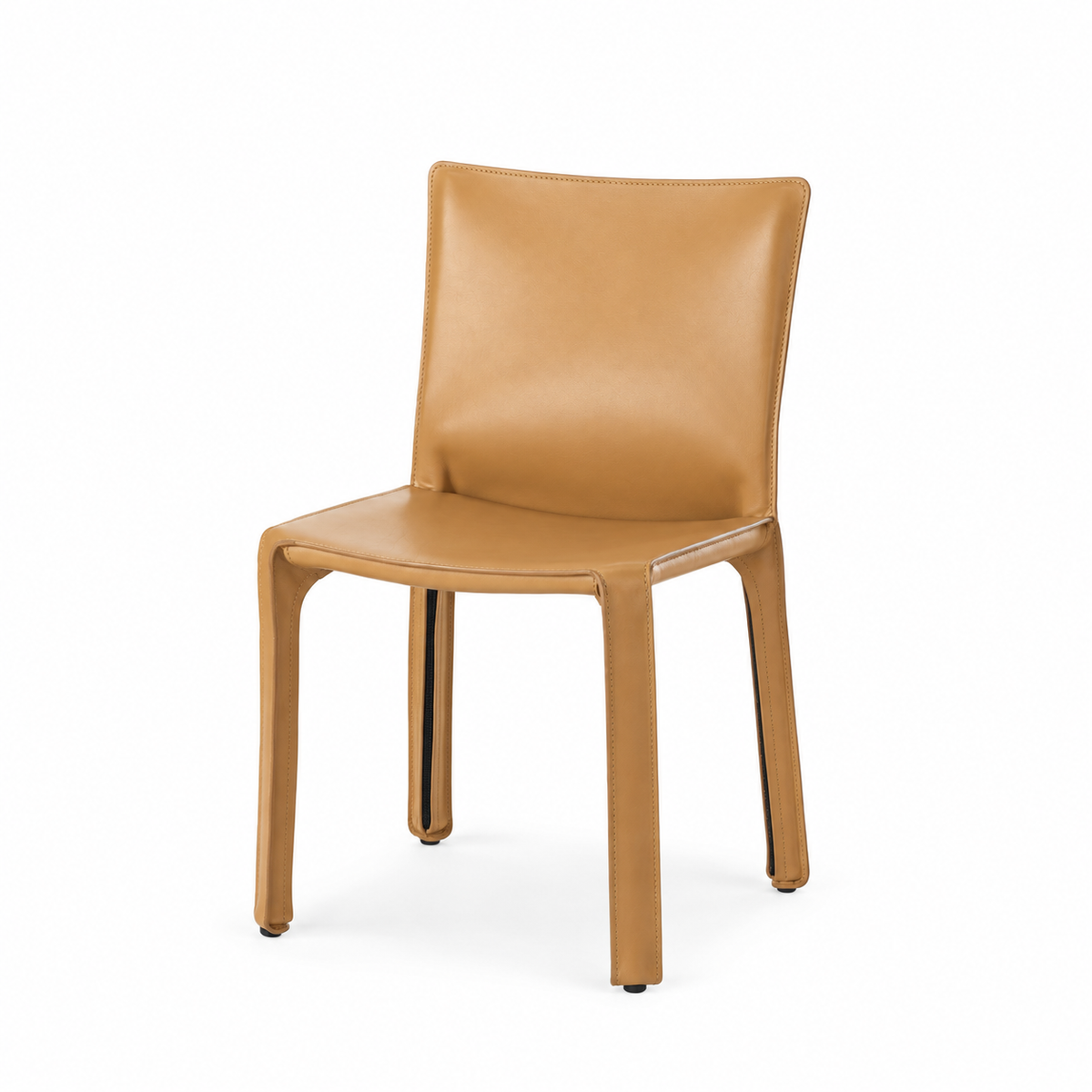 Chaise CAB 412 de Mario Bellini - Cassina-cuir Naturel cuir Plus, visuel de synthèse réalisé d&