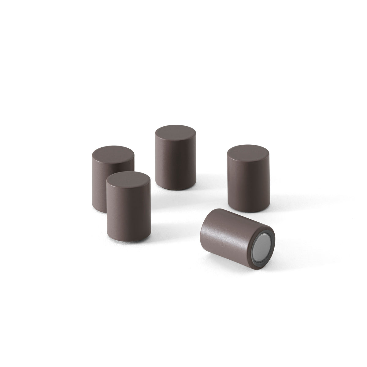 Aimants MINMAG (lot de 5) laqués 35 Coffee, sur fond blanc