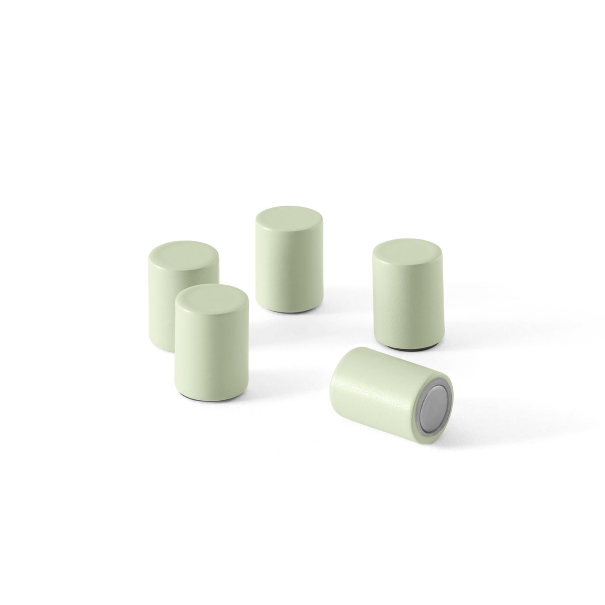 Aimants MINMAG (lot de 5) laqués 140 Pomelo, sur fond blanc