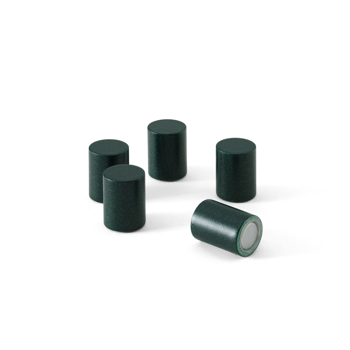 Aimants MINMAG (lot de 5) laqués 163 Black Jade, sur fond blanc