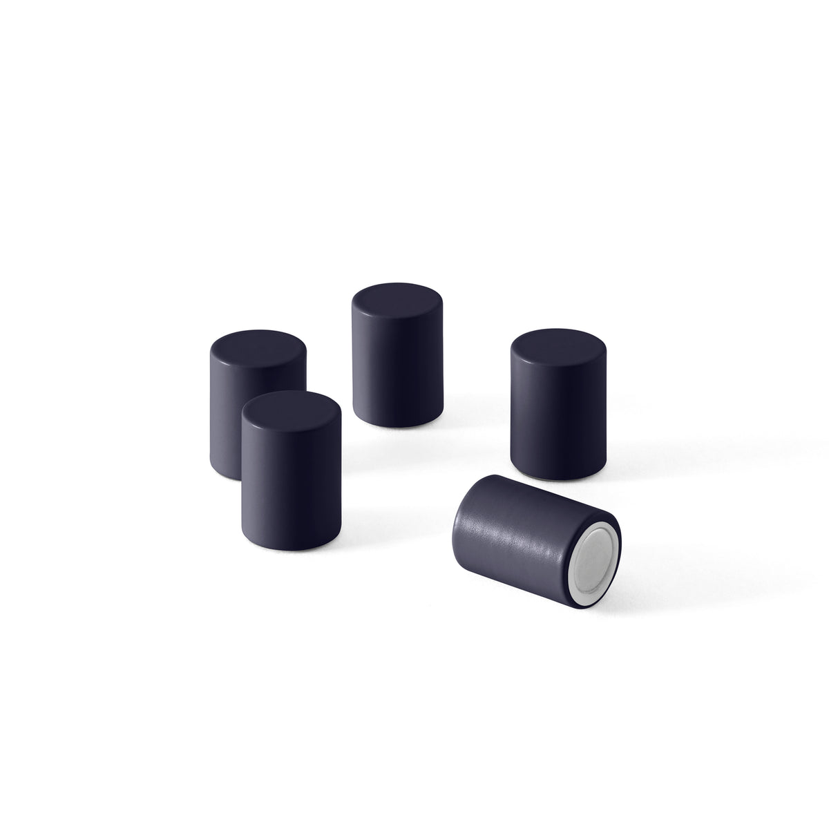 Aimants MINMAG (lot de 5) laqués 147 Shadow, sur fond blanc
