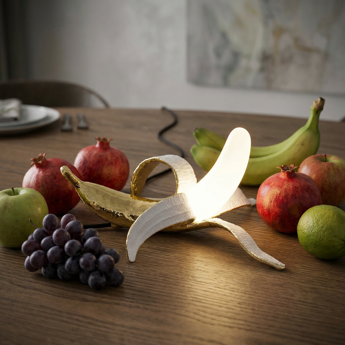 Lampe Banana Dewey de Studio Job - Seletti-en situation, visuel de synthèse-The Woods Gallery