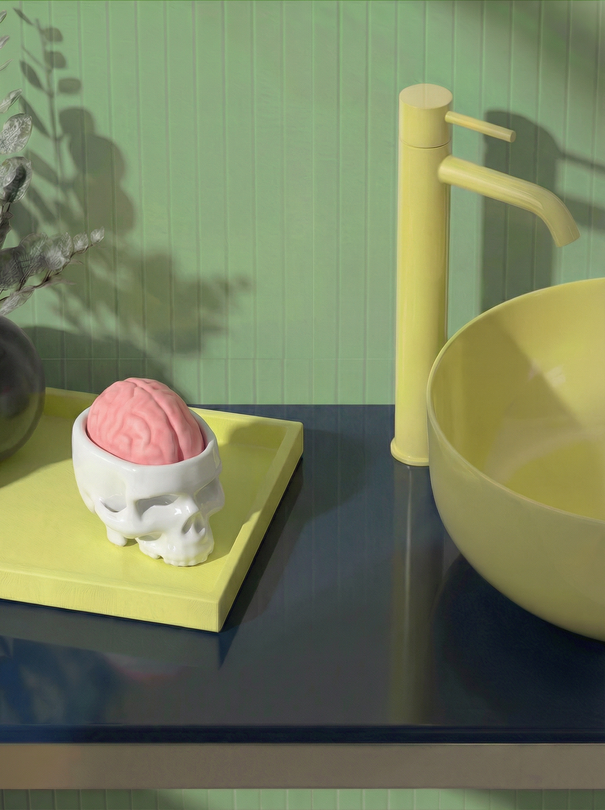 Porte-savon Brain Wash blanc de Propaganda - Seletti-vue 3-The Woods Gallery