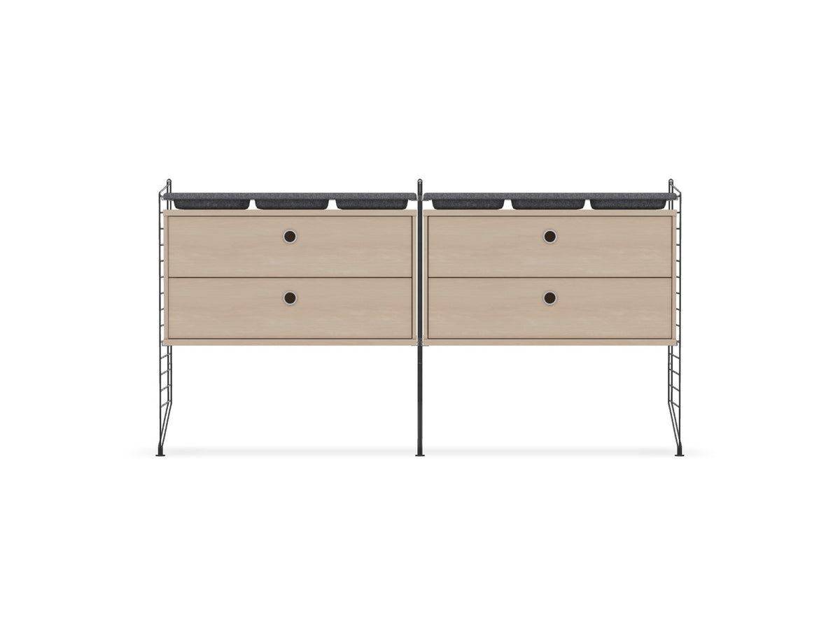 Ensemble de Chambre G - String Furniture-Gris foncé - Frêne-The Woods Gallery