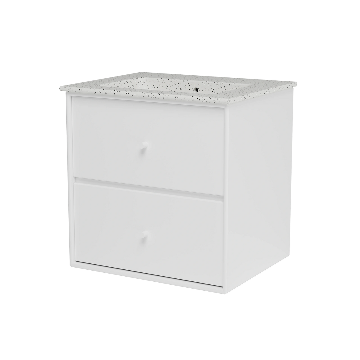 Meuble vasque Flow, laque 101 New White, packshot Montana