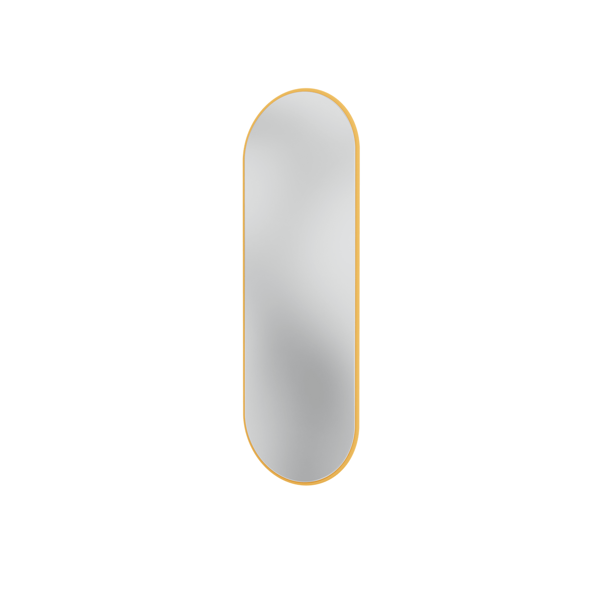 Miroir Colour Frame FIGURE Montana, cadre laqué 166 Acacia, vue de trois quarts sur fond blanc