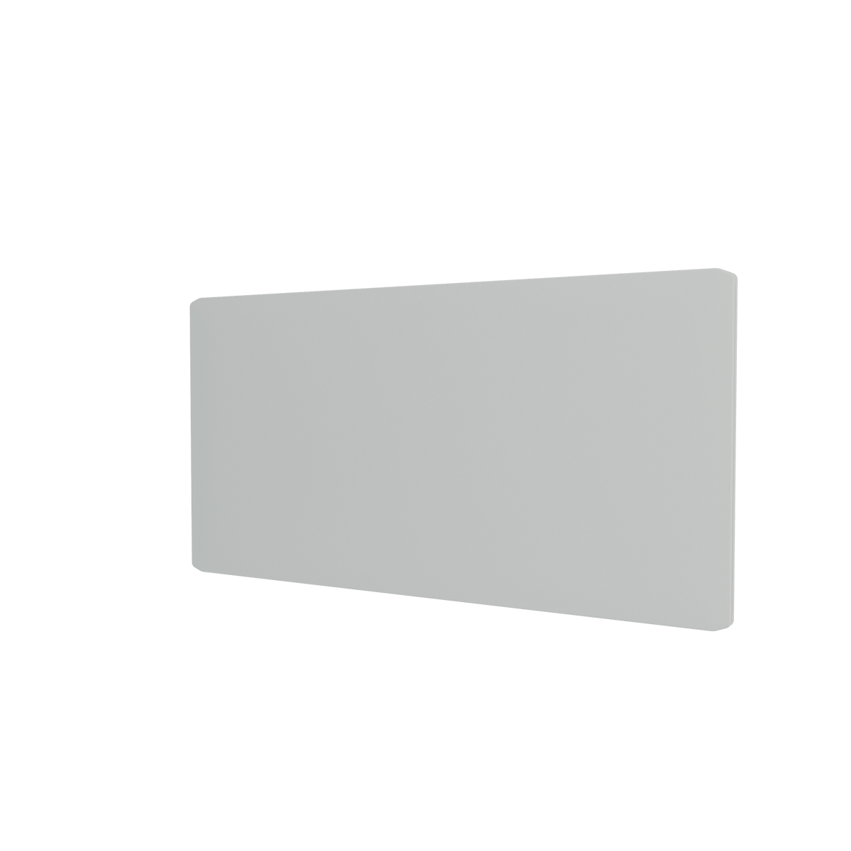 Panneau textile Montana Free habillé du tissu Kvadrat 204 Reflect, vue de trois quarts sur fond blanc
