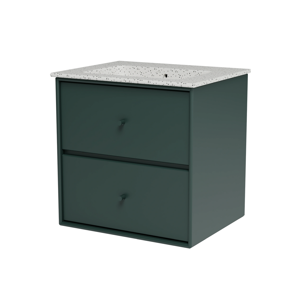 Meuble vasque Flow, laque 163 Black Jade, packshot Montana