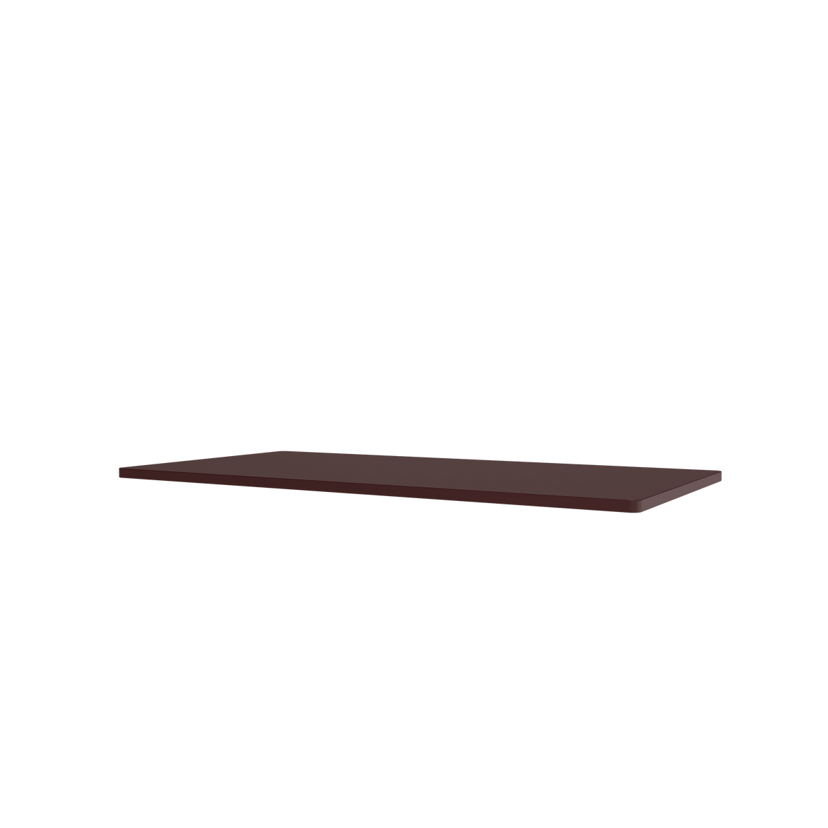 Tablette Panton Wire Extended laquée Black Red, vue en perspective sur fond blanc