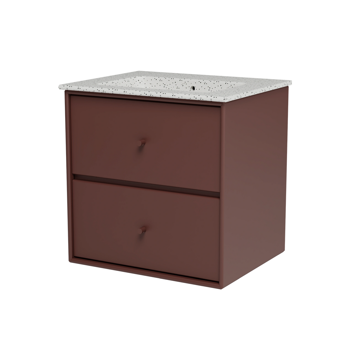 Meuble vasque Flow, laque 155 Masala, packshot Montana