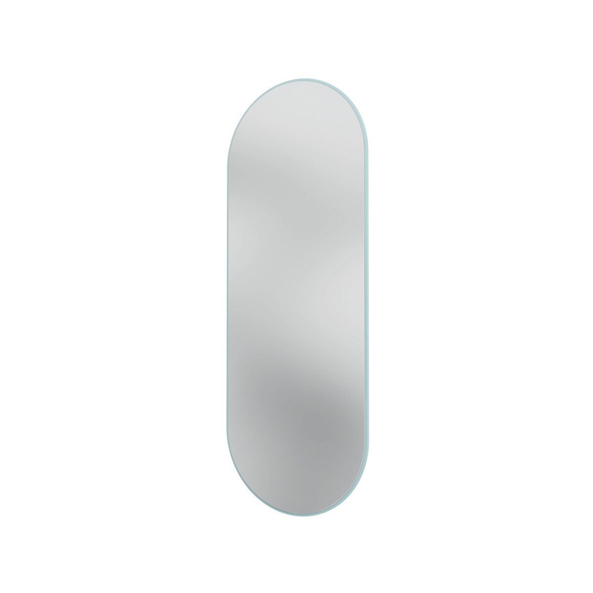 Miroir Colour Frame ovale SP1232R Montana, cadre laqué 148 Flint, vue de trois quarts sur fond blanc
