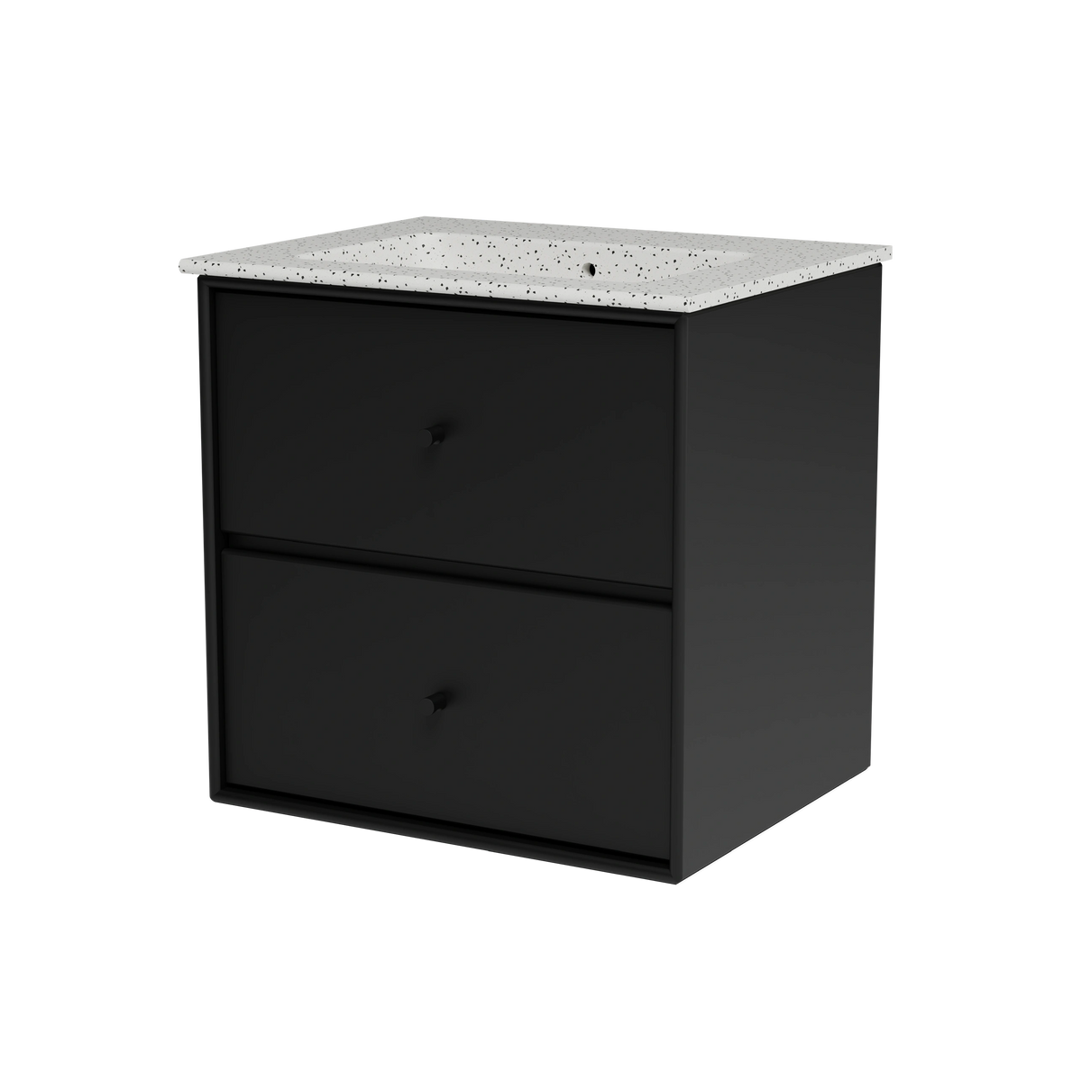 Meuble vasque Flow, laque 05 Black, packshot Montana
