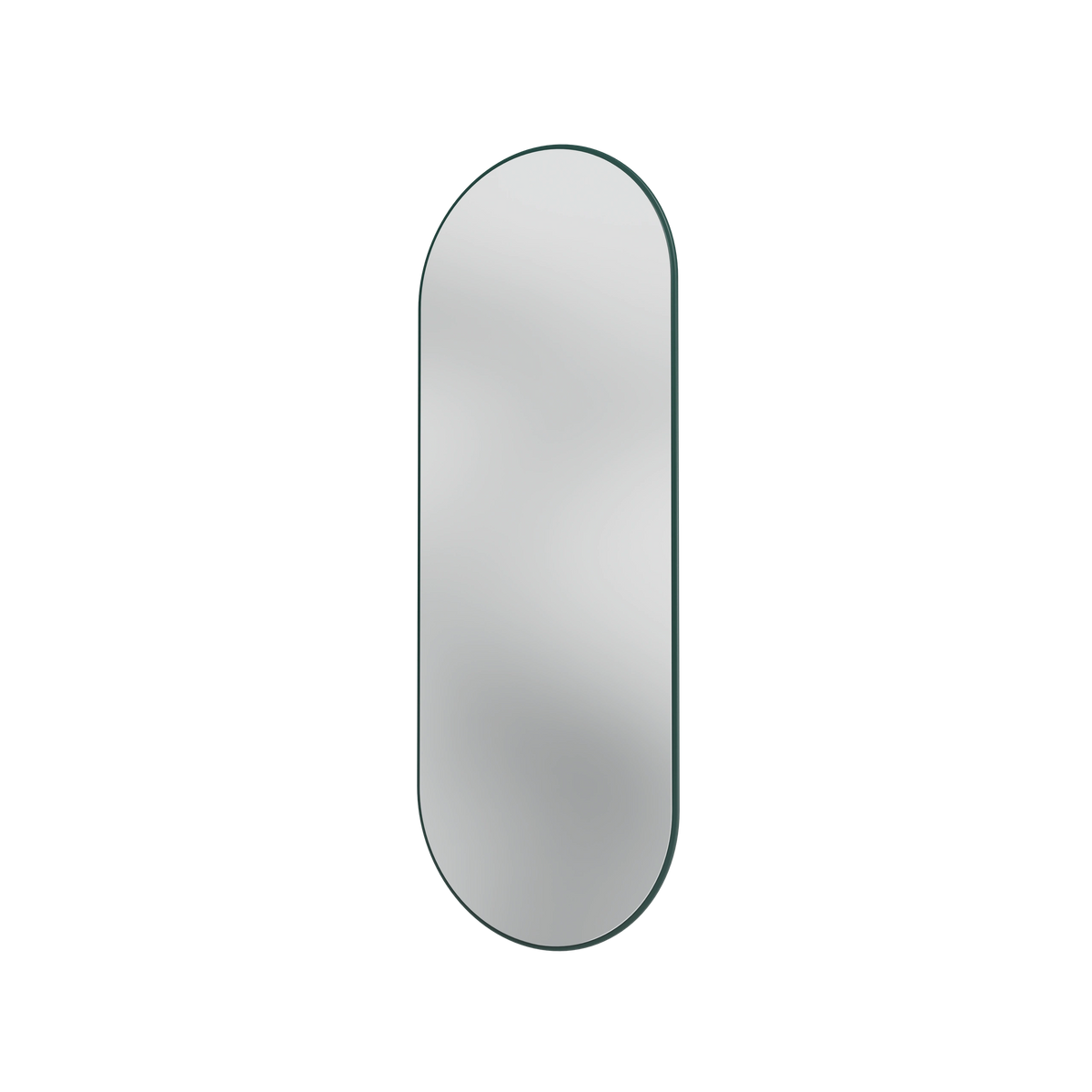 Miroir Colour Frame ovale SP1232R Montana, cadre laqué 163 Black Jade, vue de trois quarts sur fond blanc