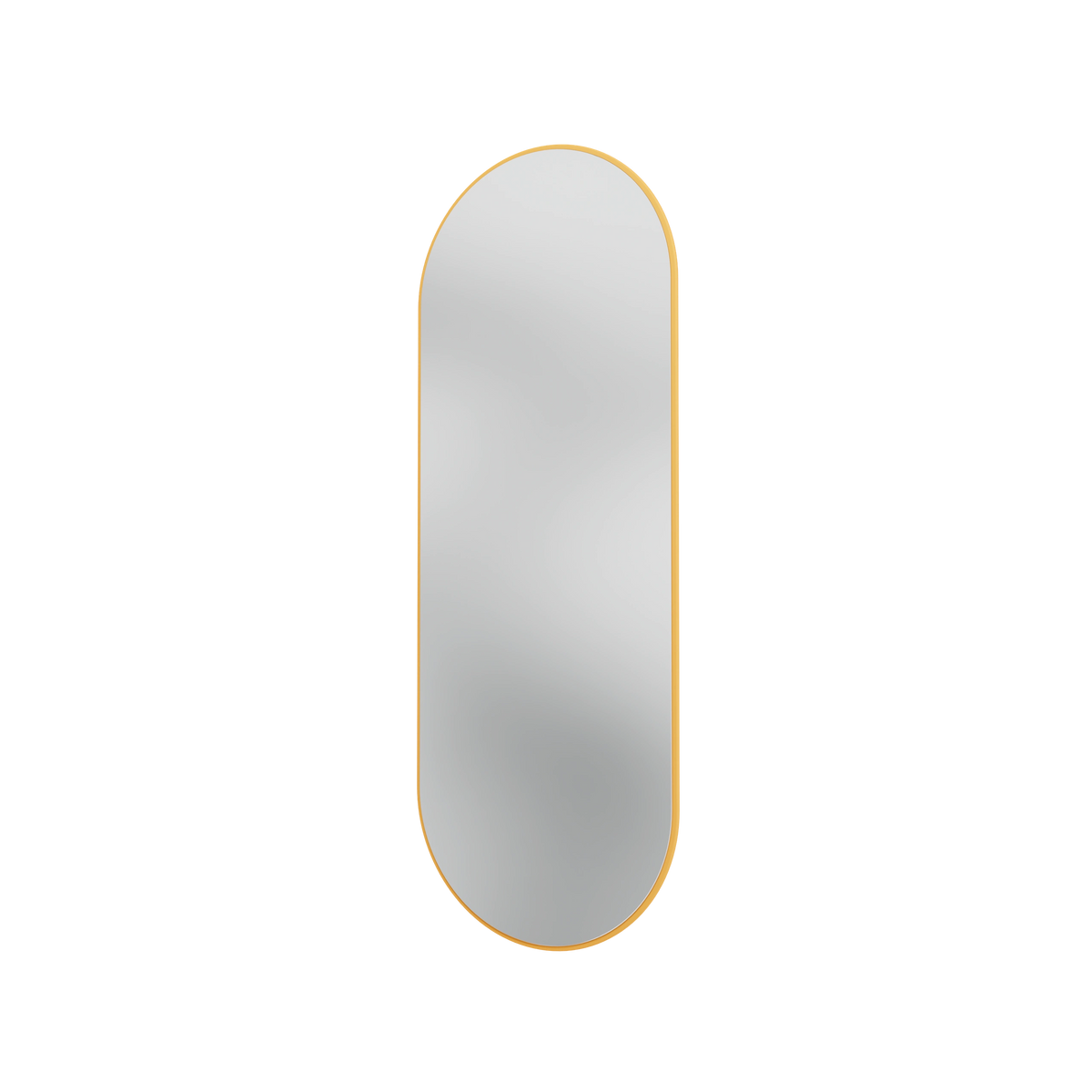 Miroir Colour Frame ovale SP1232R Montana, cadre laqué 166 Acacia, vue de trois quarts sur fond blanc