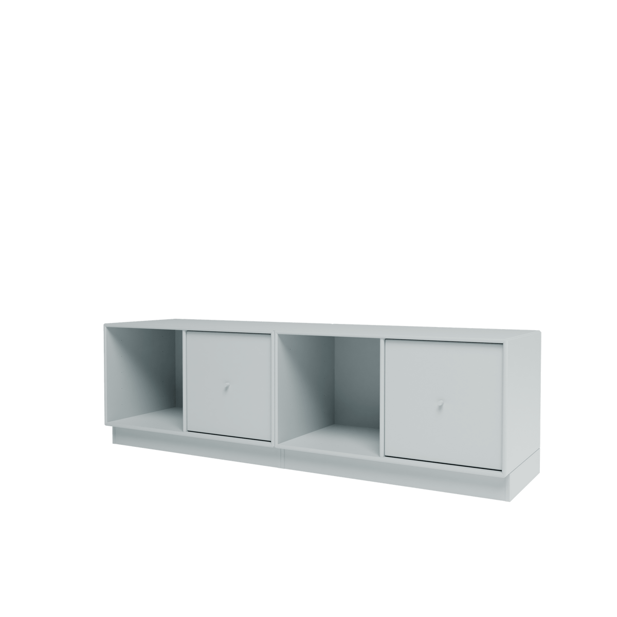 Banc Rest II Montana, laque 156 Oyster, sur socle de 7 cm, vue de trois quarts sur fond blanc