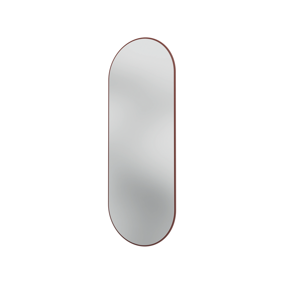 Miroir Colour Frame ovale SP1232R Montana, cadre laqué 155 Masala, vue de trois quarts sur fond blanc