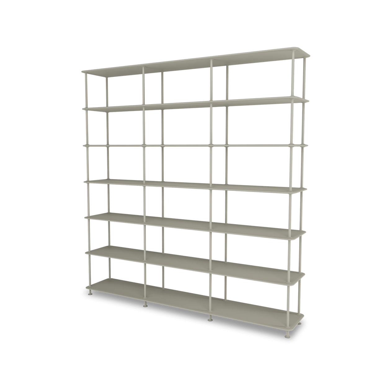 Etagère Free 666000 Montana, tablettes 225 Fennel et structure 144 Fennel, vue de trois quarts sur fond blanc
