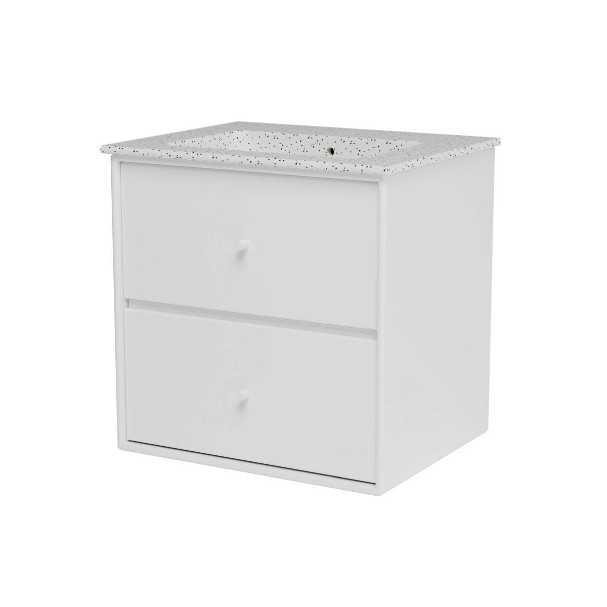 Meuble vasque Flow, laque 38 Snow, packshot Montana