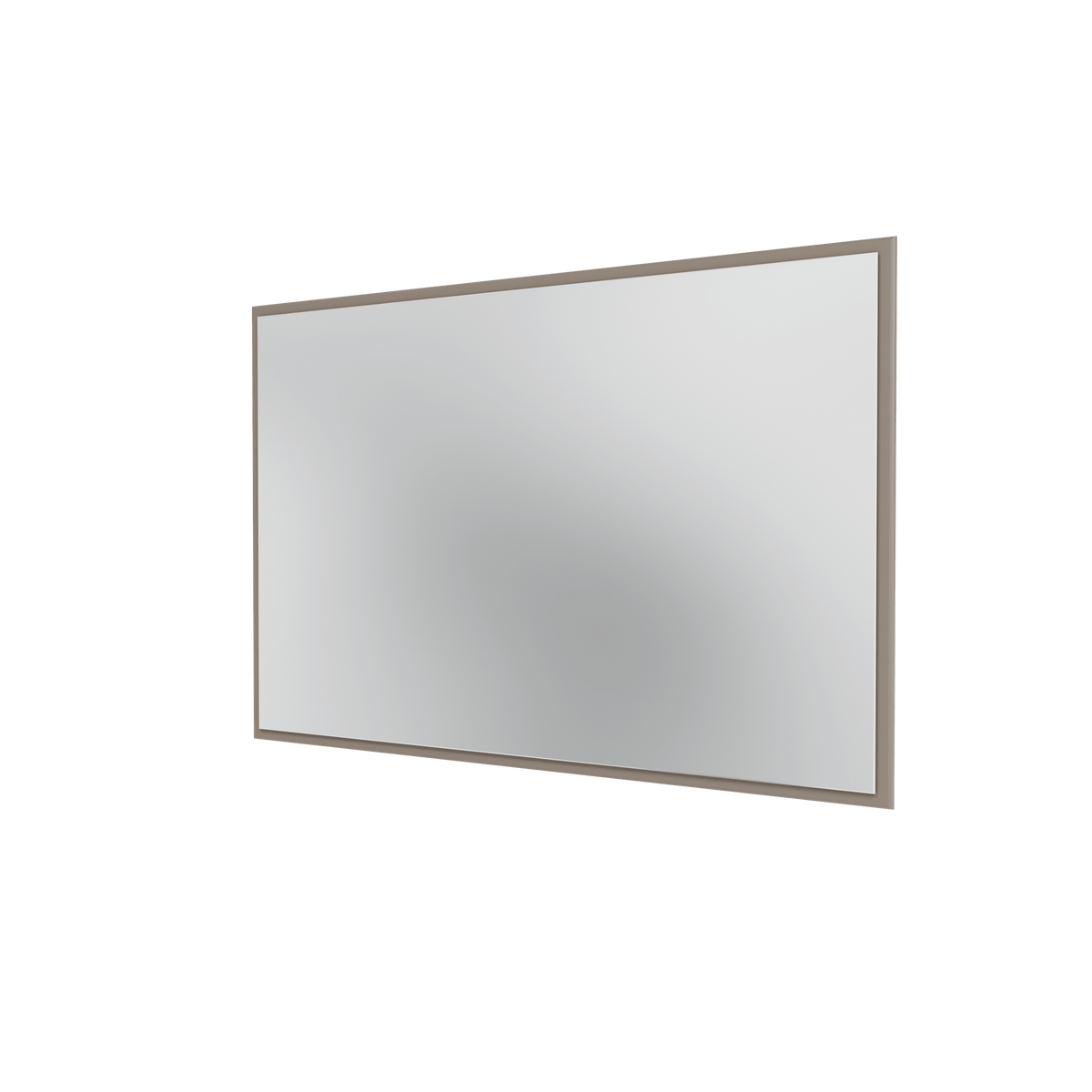 Miroir Colour Frame SP1208 Montana, cadre laqué 141 Truffle, vue de trois quarts sur fond blanc
