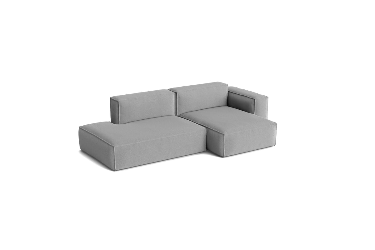 Canapé Mags Soft Low déhoussable de Hay, 2,5 places combinaison 3 méridienne droite, tissu Steelcut Trio 124