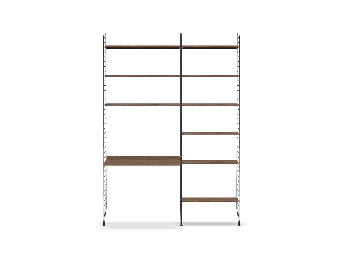 Espace de travail Workspace B - String Furniture-Noyer-Gris foncé-The Woods Gallery