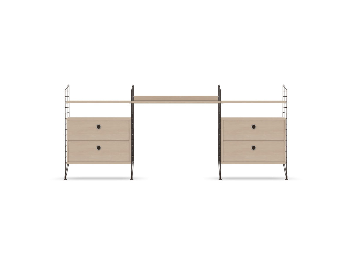 Espace de travail Workspace C - String Furniture-Frêne-Marron foncé-The Woods Gallery