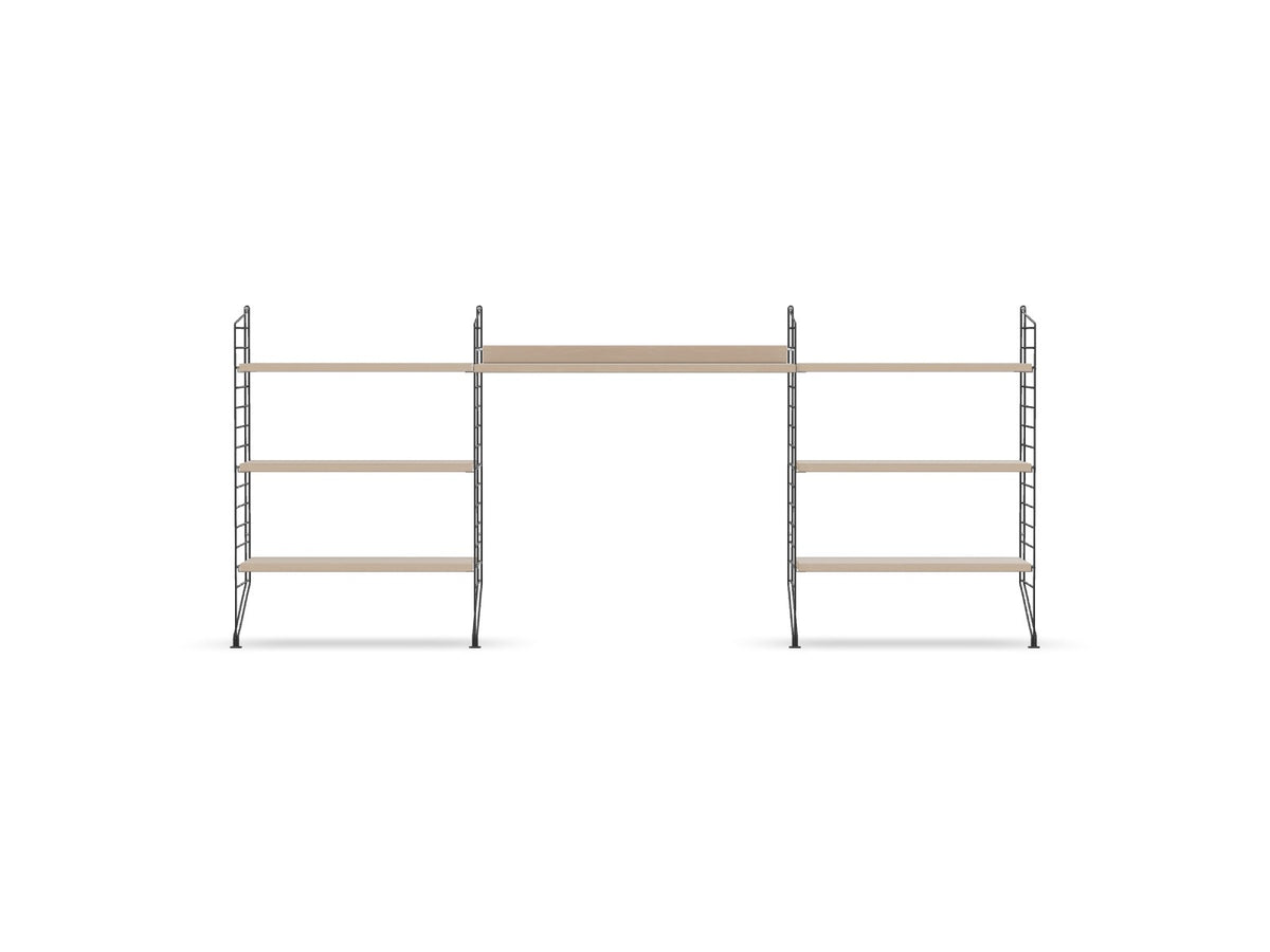 Espace de travail Workspace D - String Furniture-Frêne-Gris foncé-The Woods Gallery