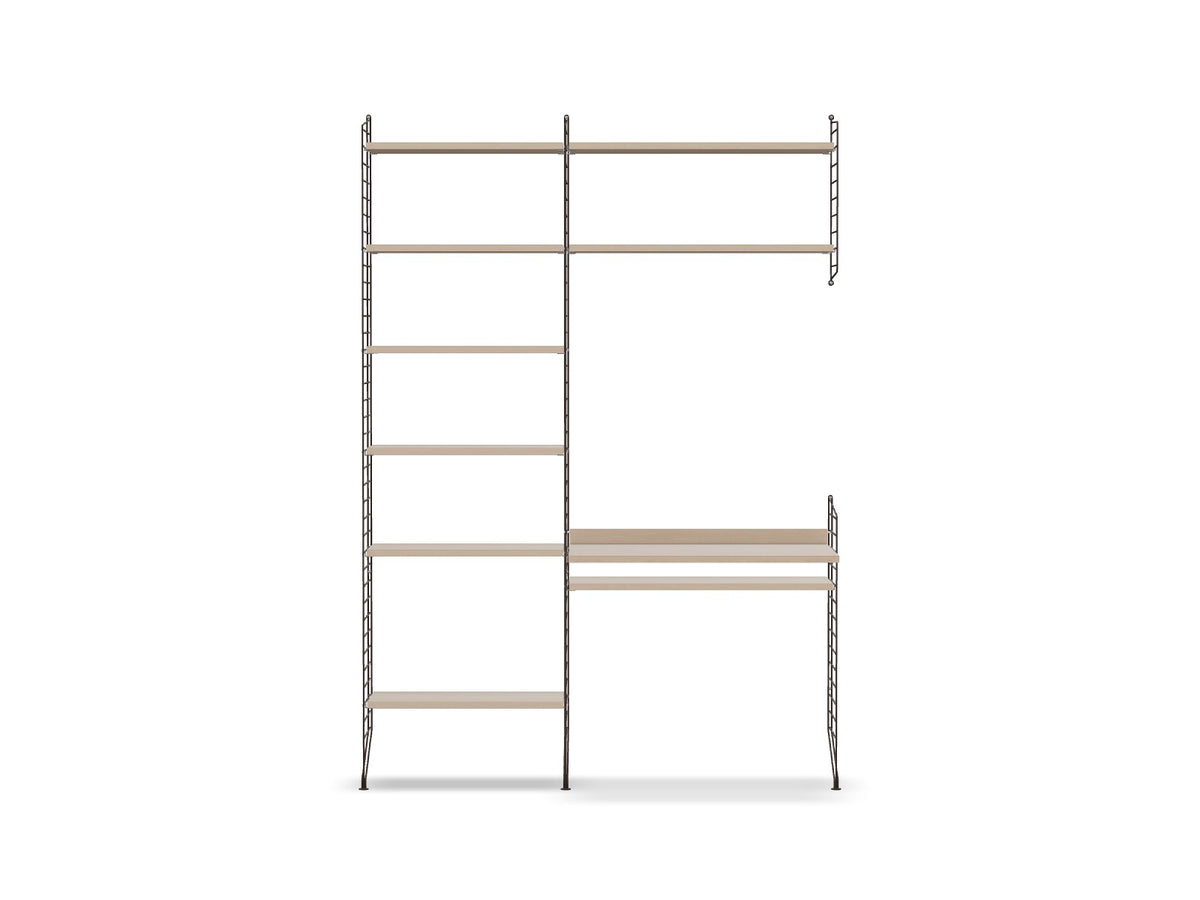 Espace de travail Workspace G - String Furniture-Frêne-Marron foncé-The Woods Gallery