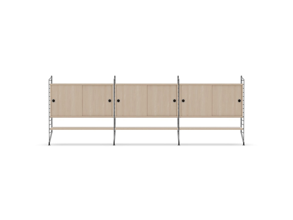 Ensemble de salon F - String Furniture-Gris foncé - Frêne-The Woods Gallery