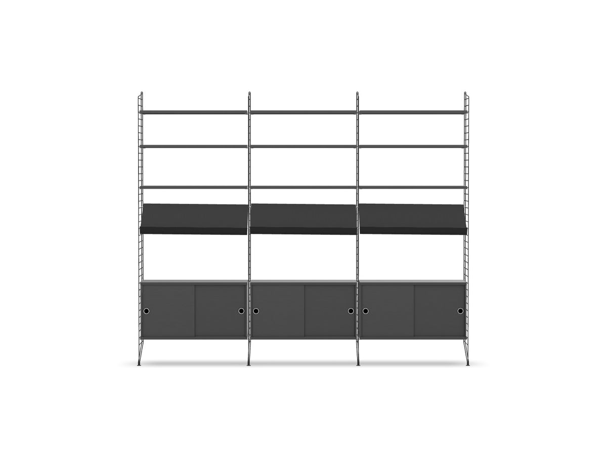 Ensemble de salon G - String Furniture-Gris foncé-The Woods Gallery