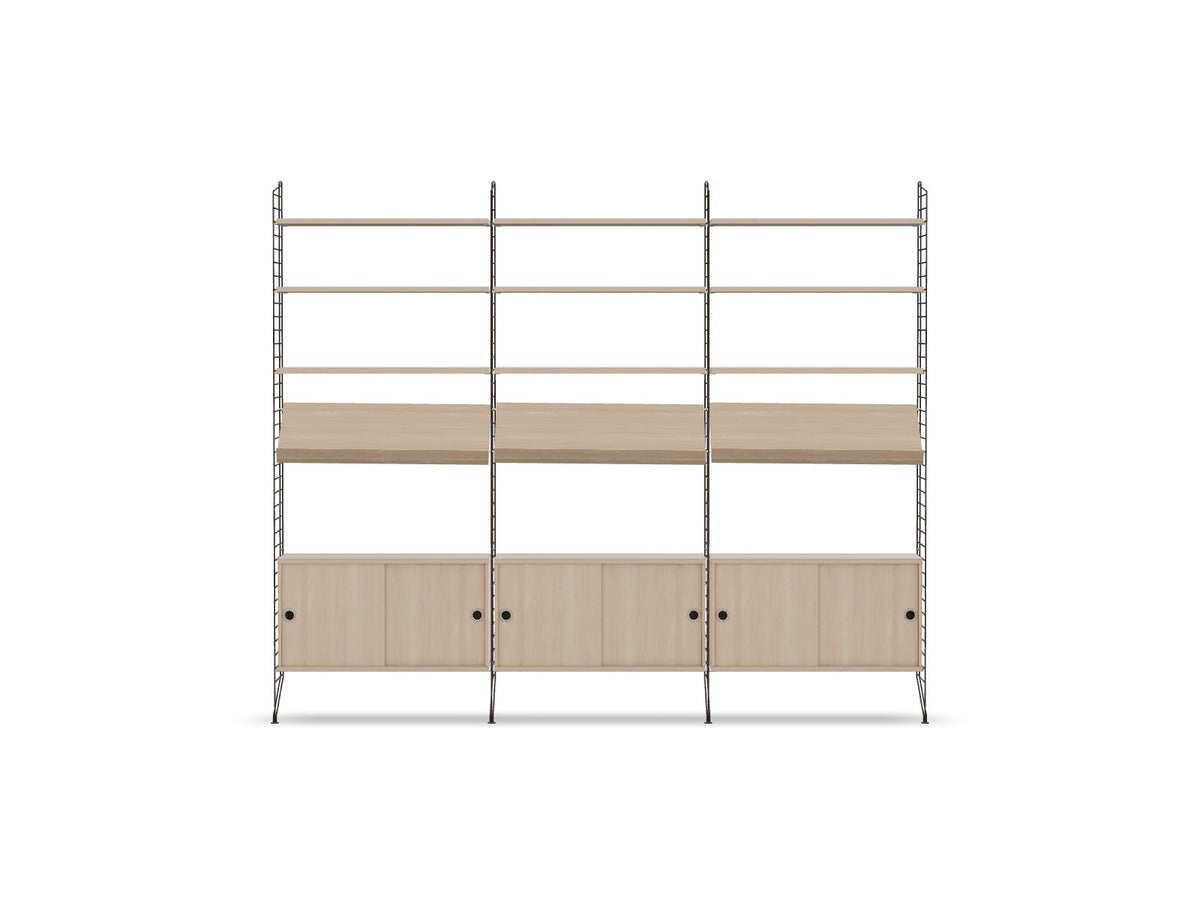 Ensemble de salon G - String Furniture-Marron foncé - Frêne-The Woods Gallery