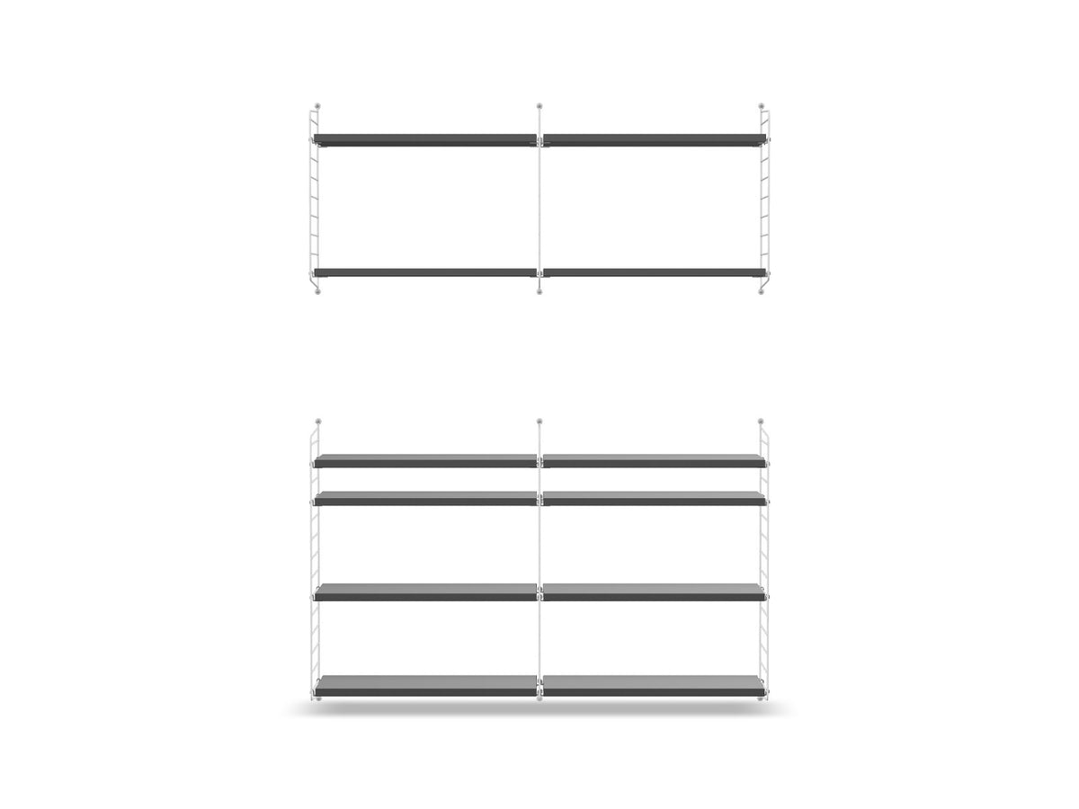 Ensemble de salon N - String Furniture-Blanc - Gris foncé-The Woods Gallery