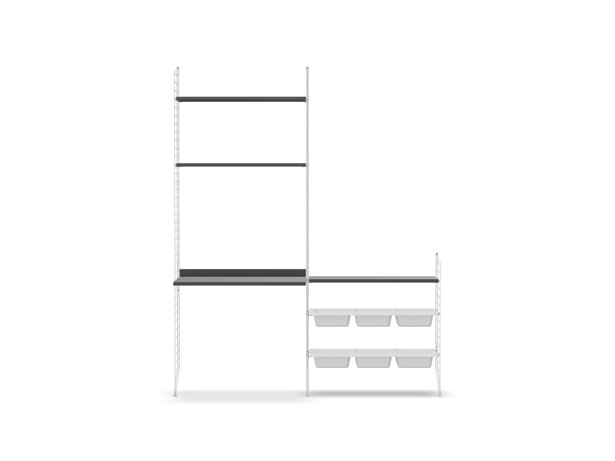Ensemble Chambre d’enfant E - String Furniture-Blanc - Gris foncé-The Woods Gallery