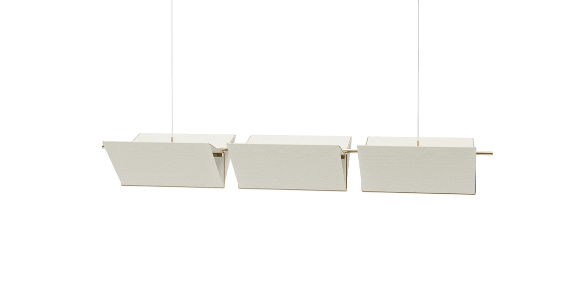 Suspension 3to9 de Neri&Hu - Cassina-vue de face, trois modules blancs suspendus-Cassina