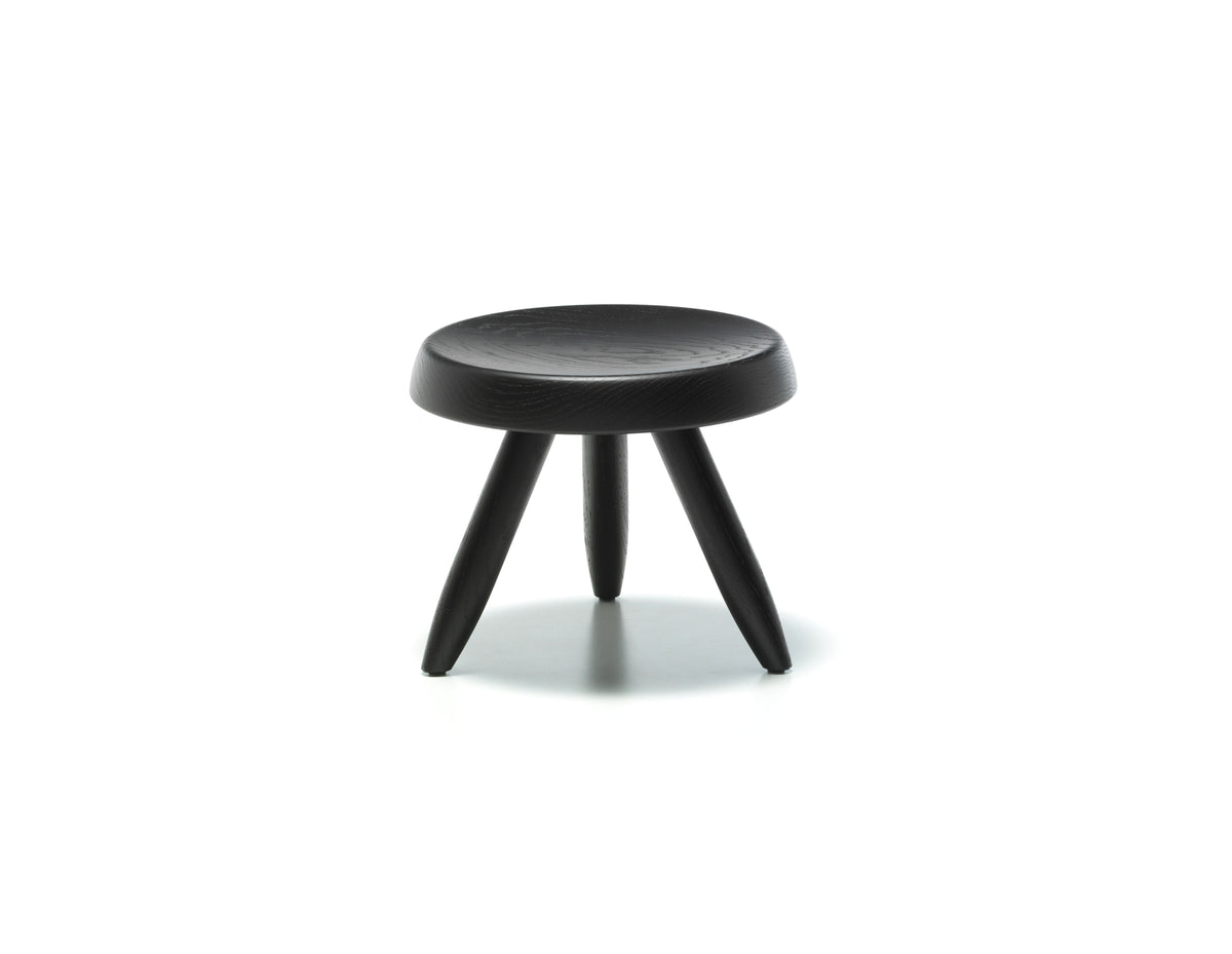Tabouret Berger - Cassina-packshot en chêne teinté noir-The Woods Gallery