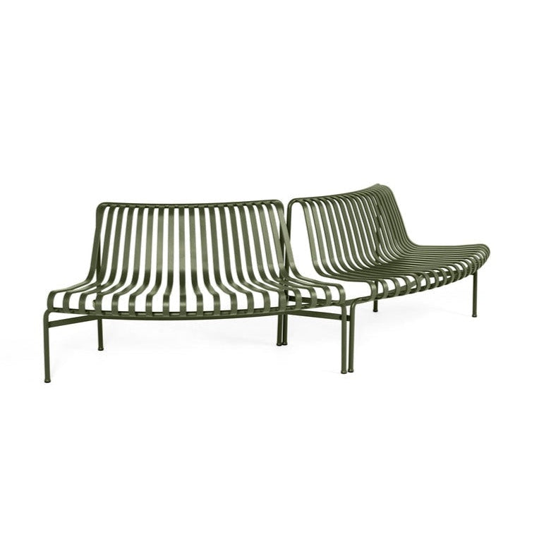 Banc arrondi Palissade Park Dining out/out - Hay-Olive-The Woods Gallery