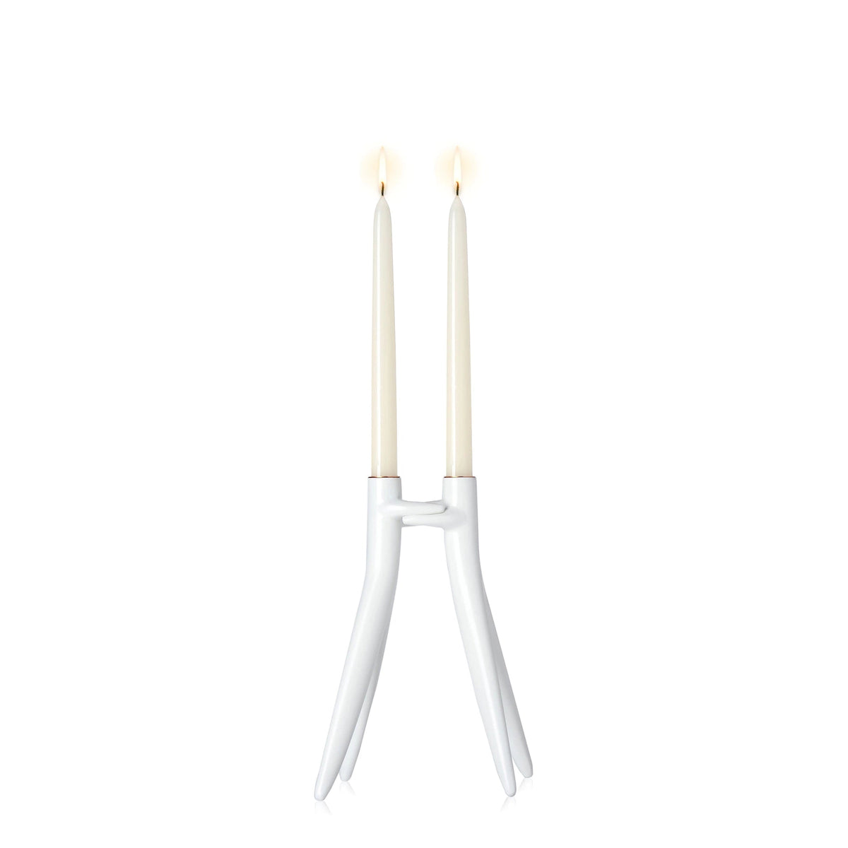 Bougeoir Abbracciaio Opaque de Philippe Starck et Ambroise Maggiar- Kartell-Blanc-The Woods Gallery
