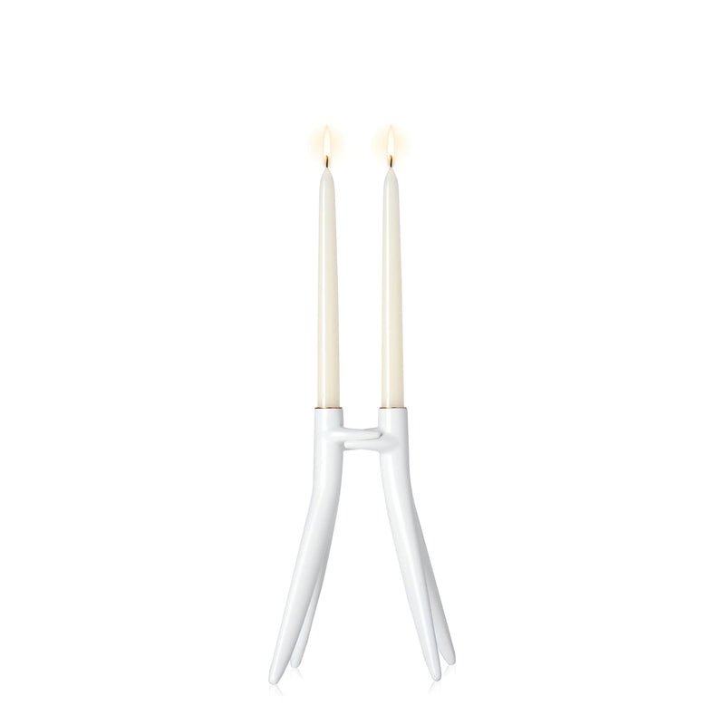 Bougeoir Abbracciaio Opaque de Philippe Starck et Ambroise Maggiar- Kartell-Blanc-The Woods Gallery