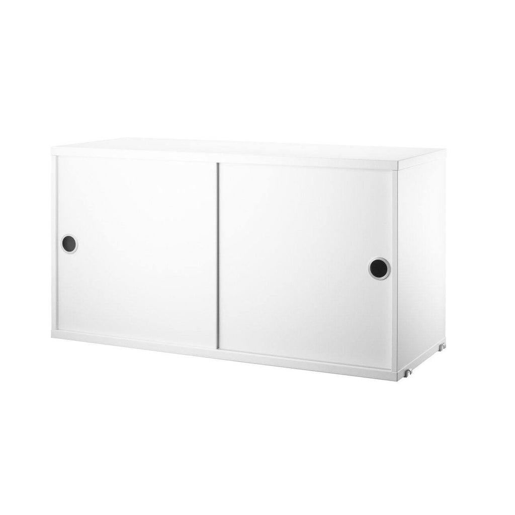 Caisson 2 portes coulissantes Cabinet-Blanc-78x30cm-The Woods Gallery