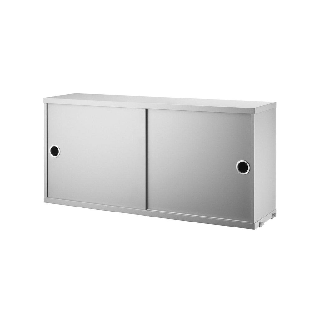 Caisson 2 portes coulissantes Cabinet-Gris-78x20cm-The Woods Gallery