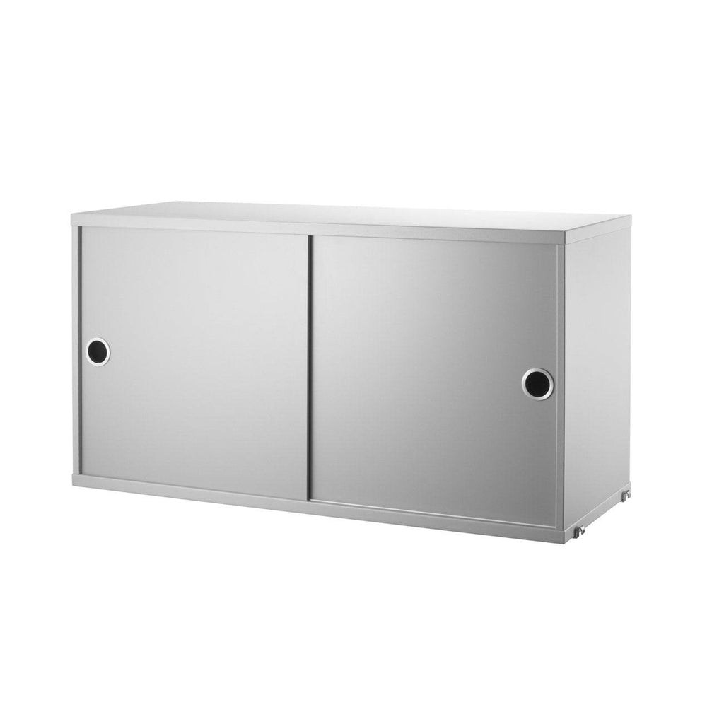 Caisson 2 portes coulissantes Cabinet-Gris-78x30cm-The Woods Gallery