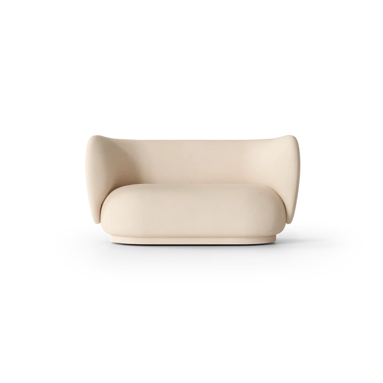 Canapé 2 places Rico Brushed - Ferm Living-Blanc cassé-The Woods Gallery