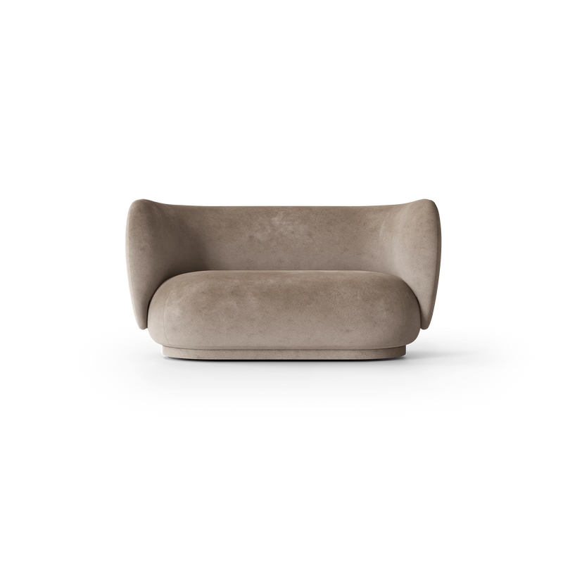 Canapé 2 places Rico Faded Velvet - Ferm Living-Beige-The Woods Gallery