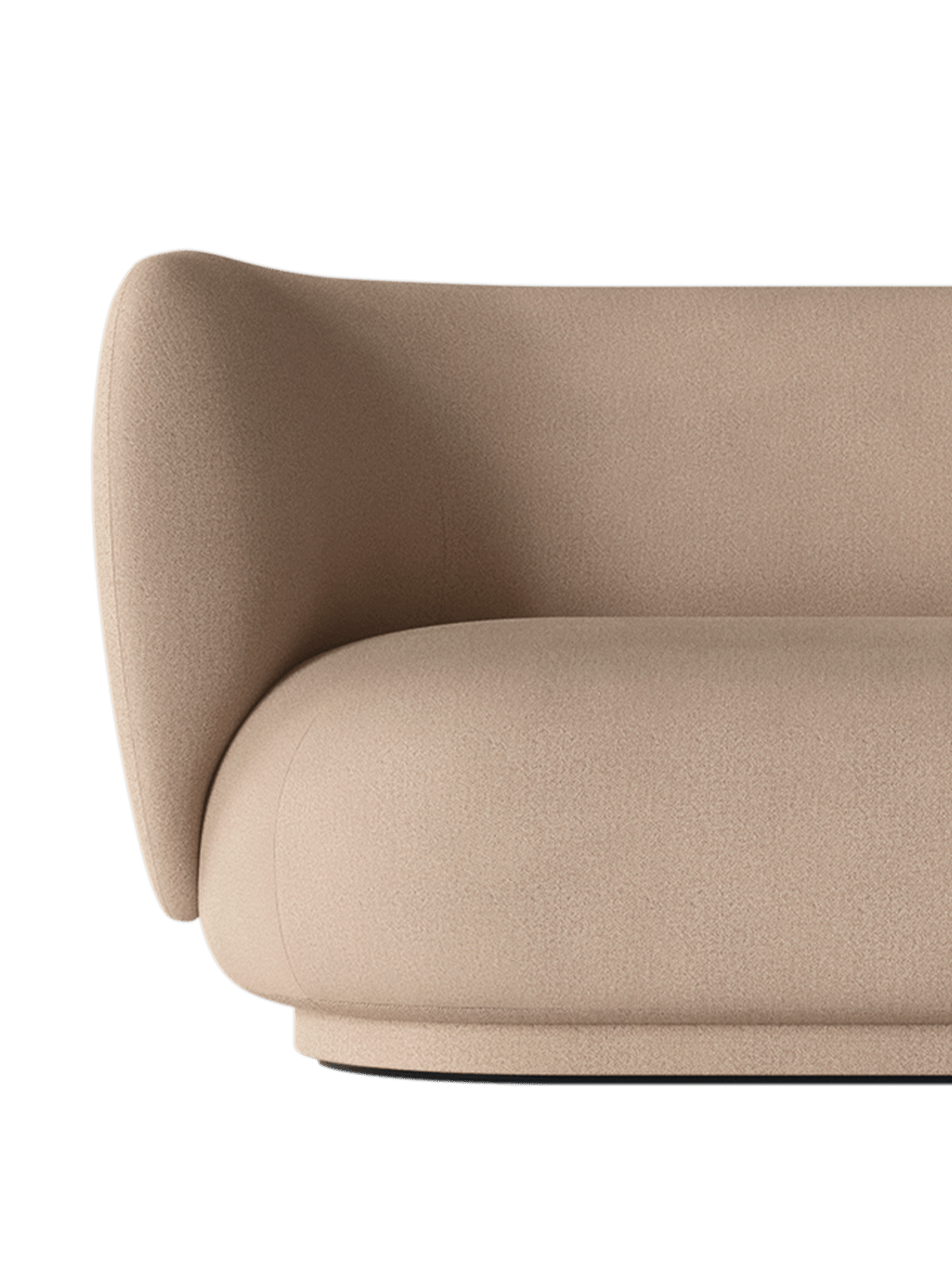 Canapé 3 places Rico Brushed - Ferm Living-Blanc cassé-The Woods Gallery