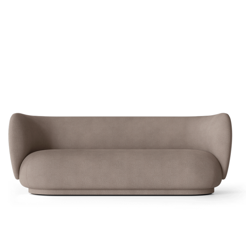 Canapé 3 places Rico Brushed - Ferm Living-Gris Moyen-The Woods Gallery