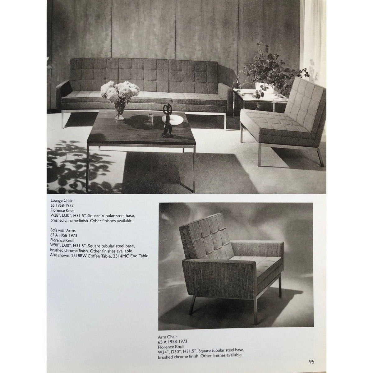 Canapé 3 places modèle 67 A de Florence Knoll / L 225 cm - Knoll - Vintage-The Woods Gallery