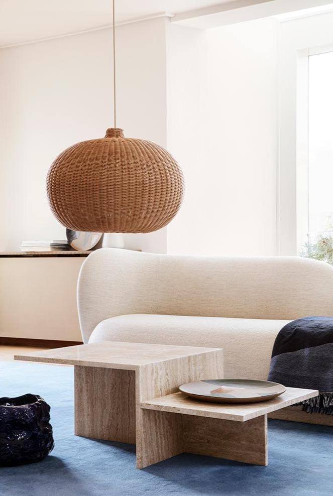 Canapé Rico Divan L Boucle de Trine Andersen - Ferm Living-Off White-The Woods Gallery